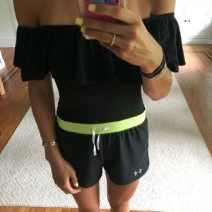 NWT F21 Off THe Shoulder Black Bodysuit